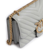 Pinko Shoulder Bag – Grigio Perla / Antique Gold 5