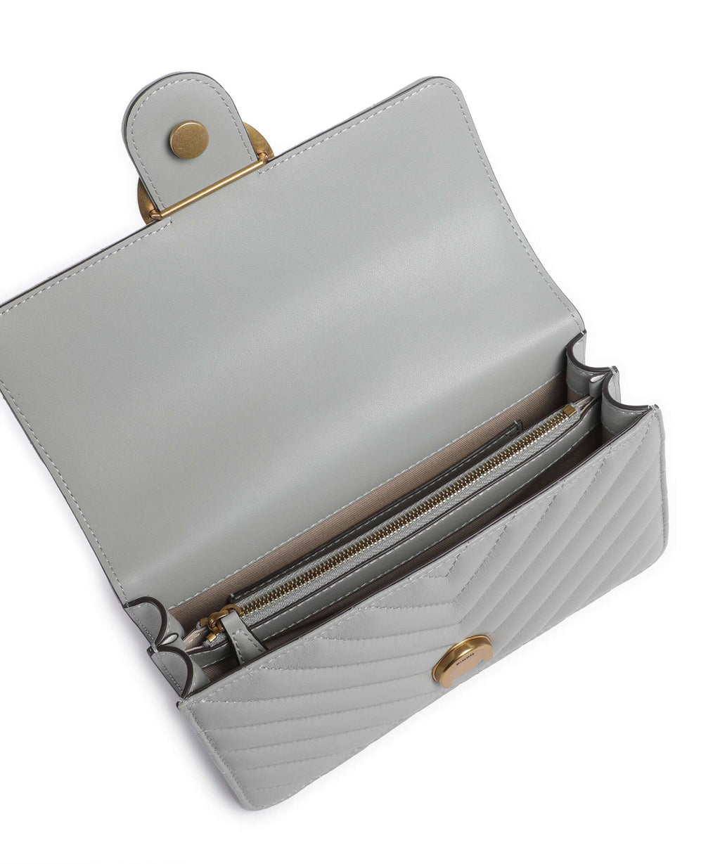 Pinko Shoulder Bag – Grigio Perla / Antique Gold 7