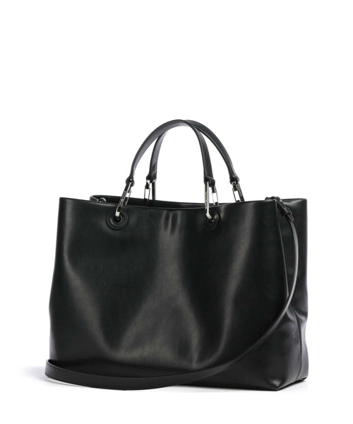 Emporio Armani M Top Handle Bag – Black / Cappuccino