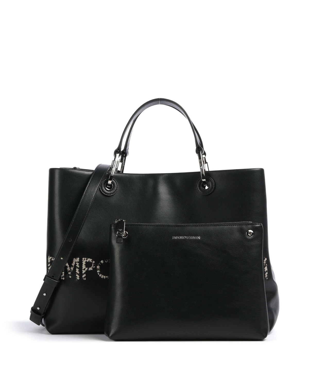 Emporio Armani M Top Handle Bag – Black / Cappuccino
