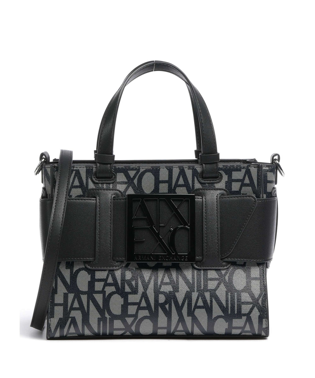 Armani Exchange Top Handle Bag – Beige / Black 1