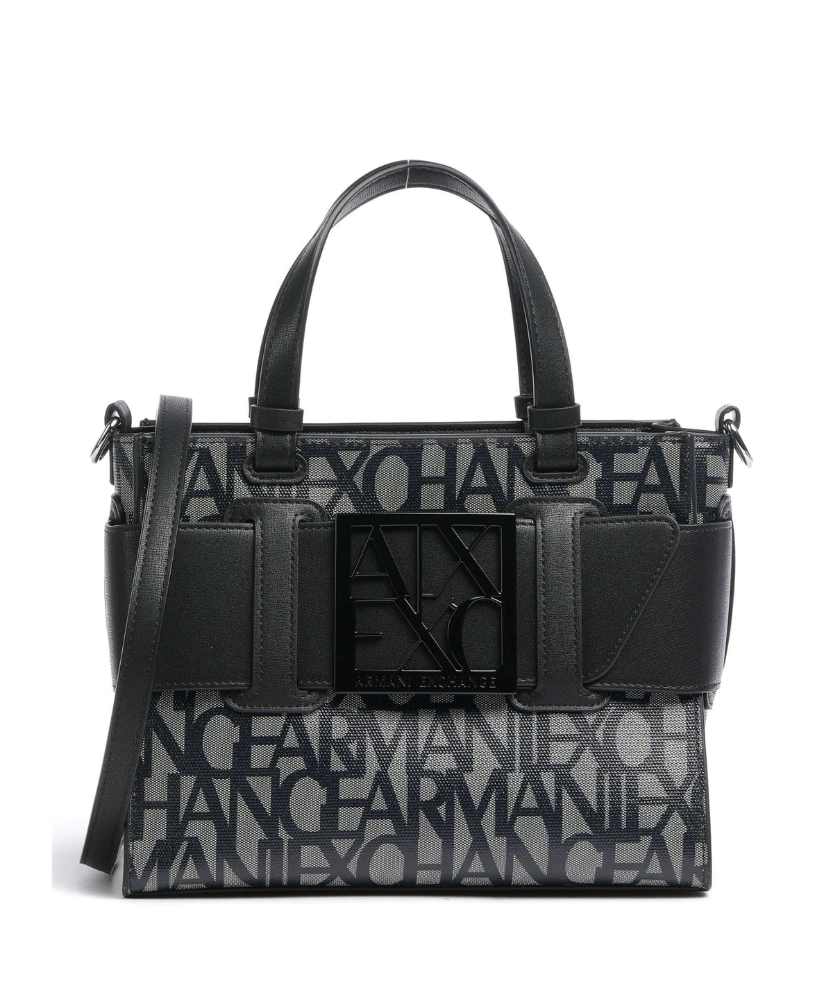Armani Exchange Top Handle Bag – Beige / Black 1