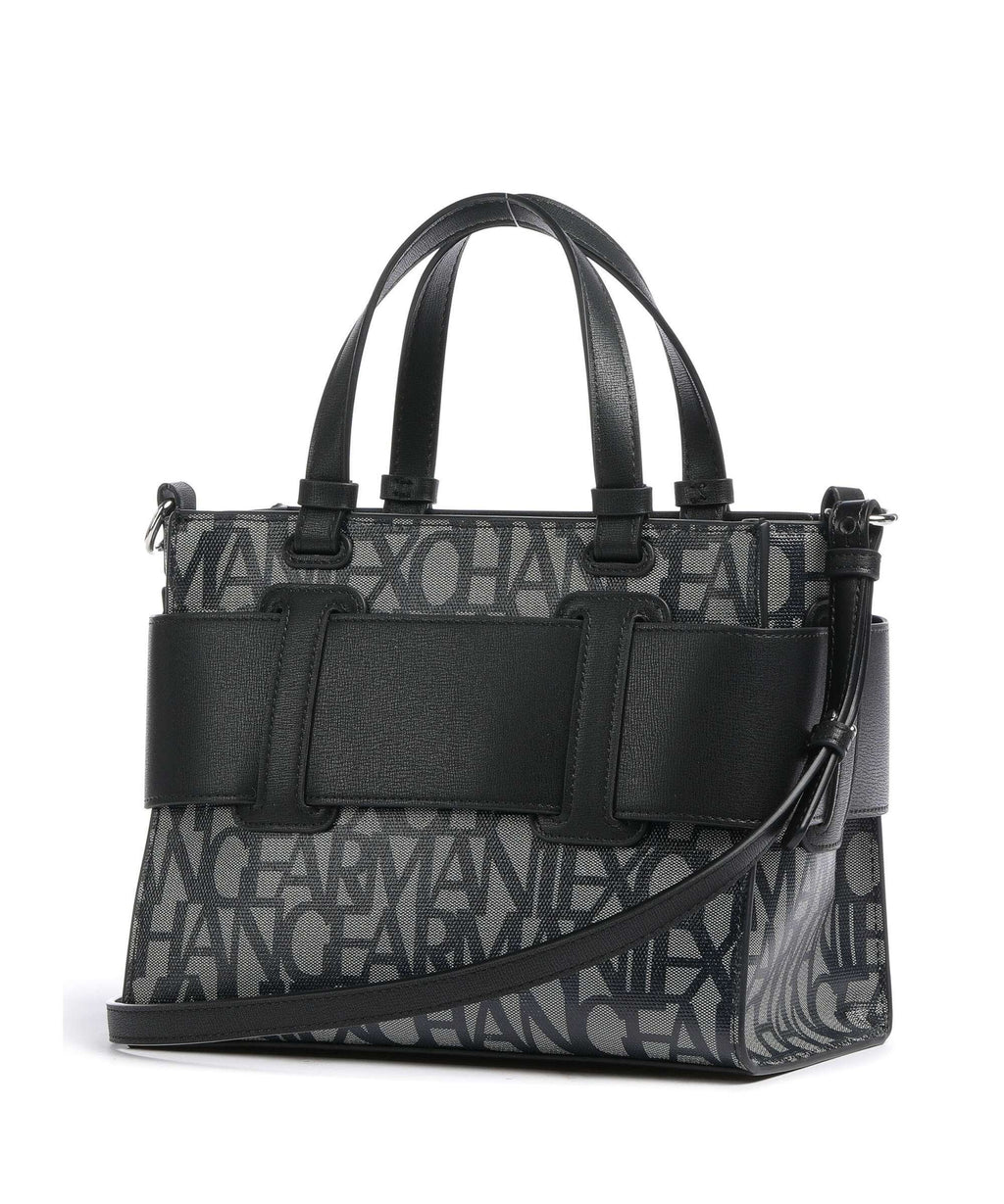 Armani Exchange Top Handle Bag – Beige / Black 2