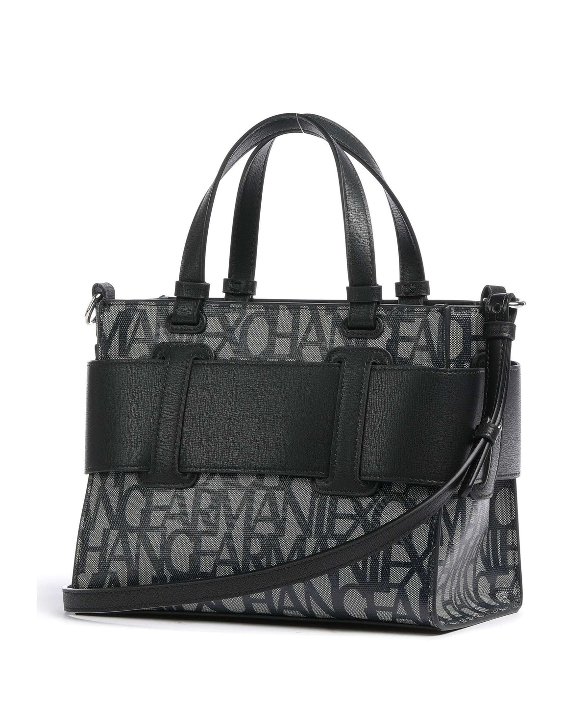 Armani Exchange Top Handle Bag – Beige / Black 2