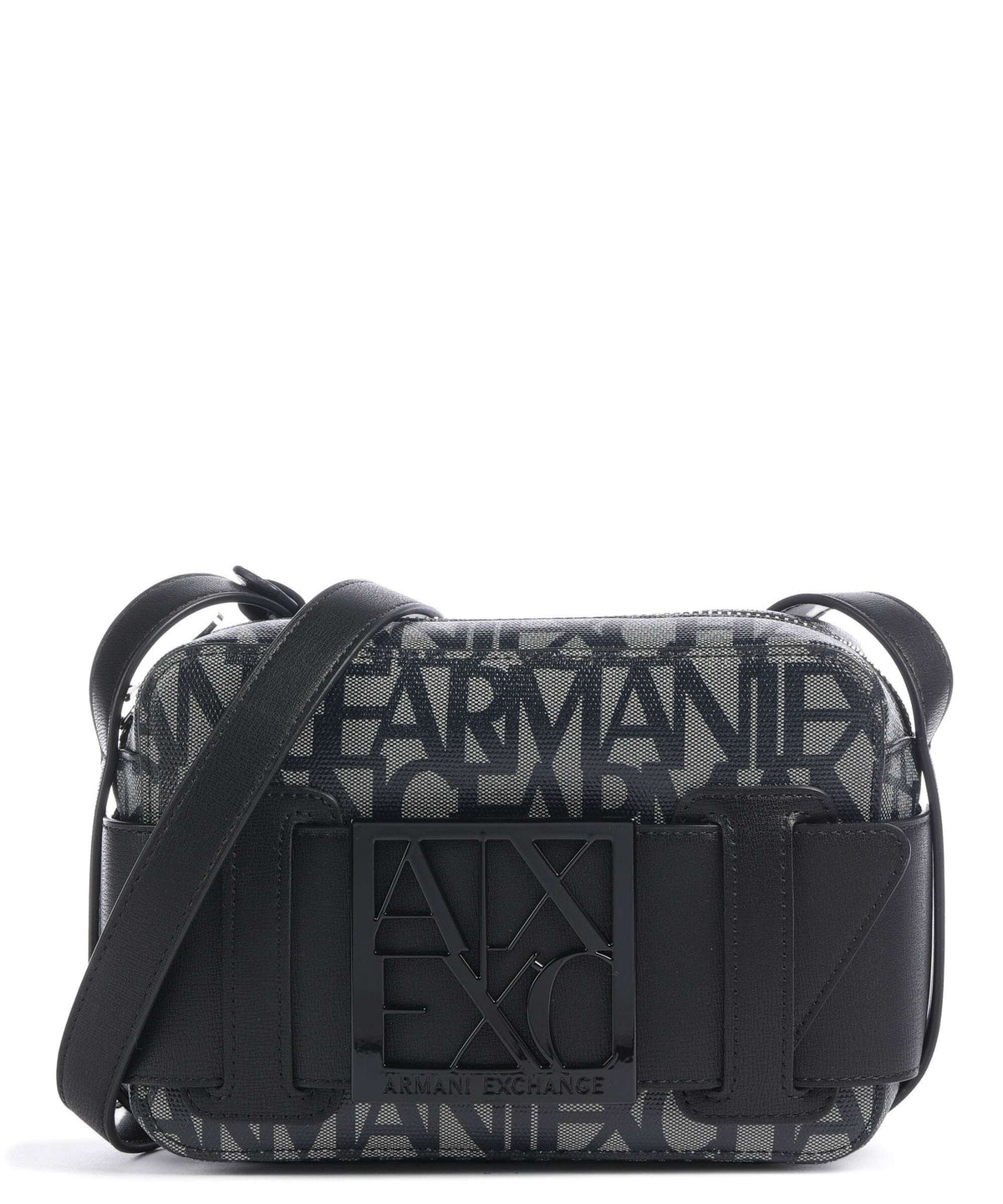 Armani Exchange Crossbody Bag – Beige / Navy Stripes 1