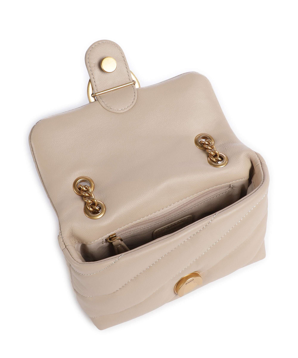 Pinko Shoulder Bag – Beige / Grigio Fumo / Antique Gold 7
