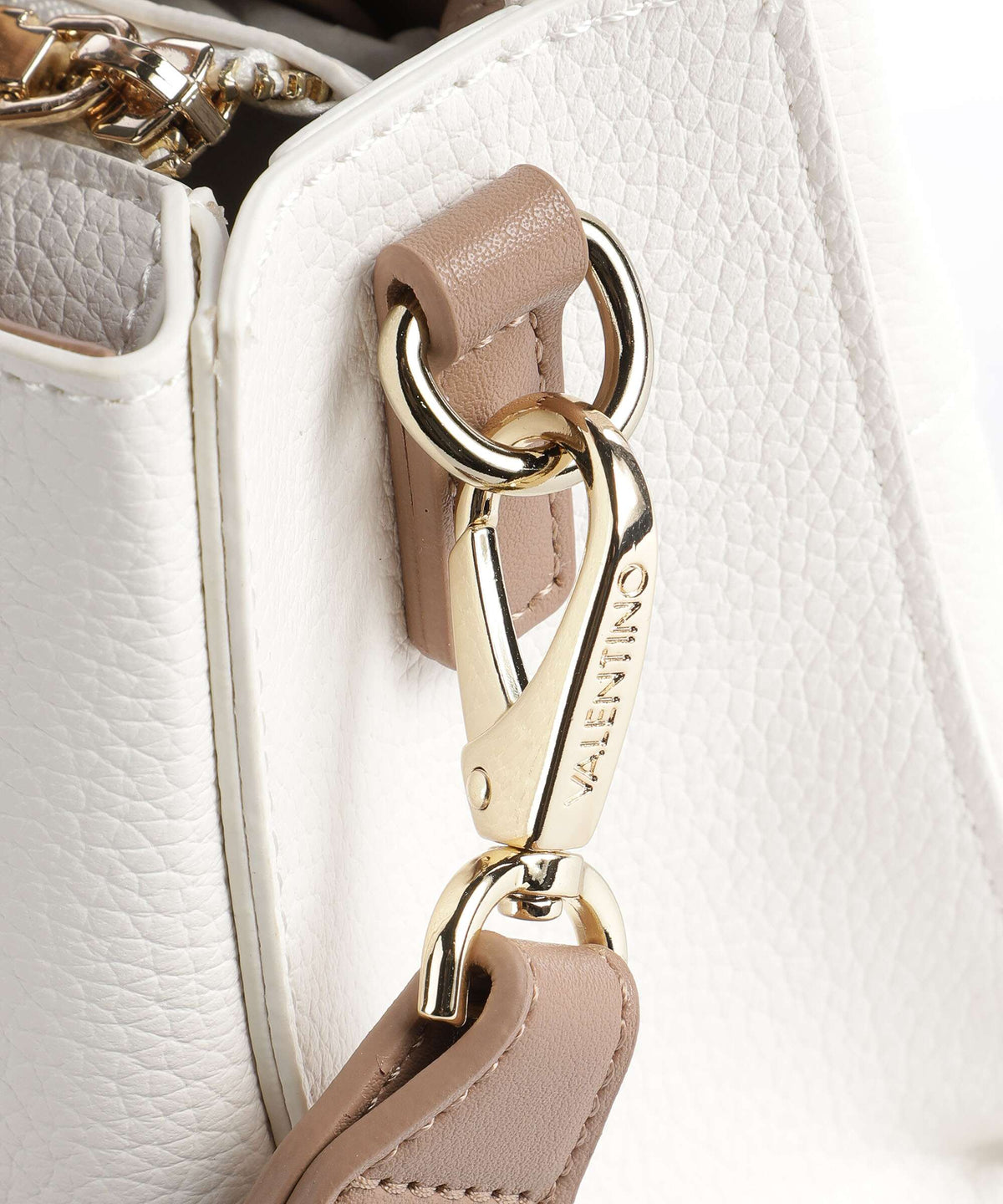 Valentino Bags Top Handle Bag – Bianco / Cuoio