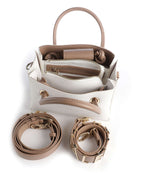 Valentino Bags Top Handle Bag – Bianco / Cuoio