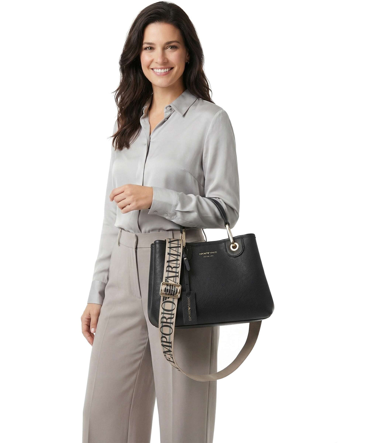 Emporio Armani Top Handle Bag – Black / Silver 4
