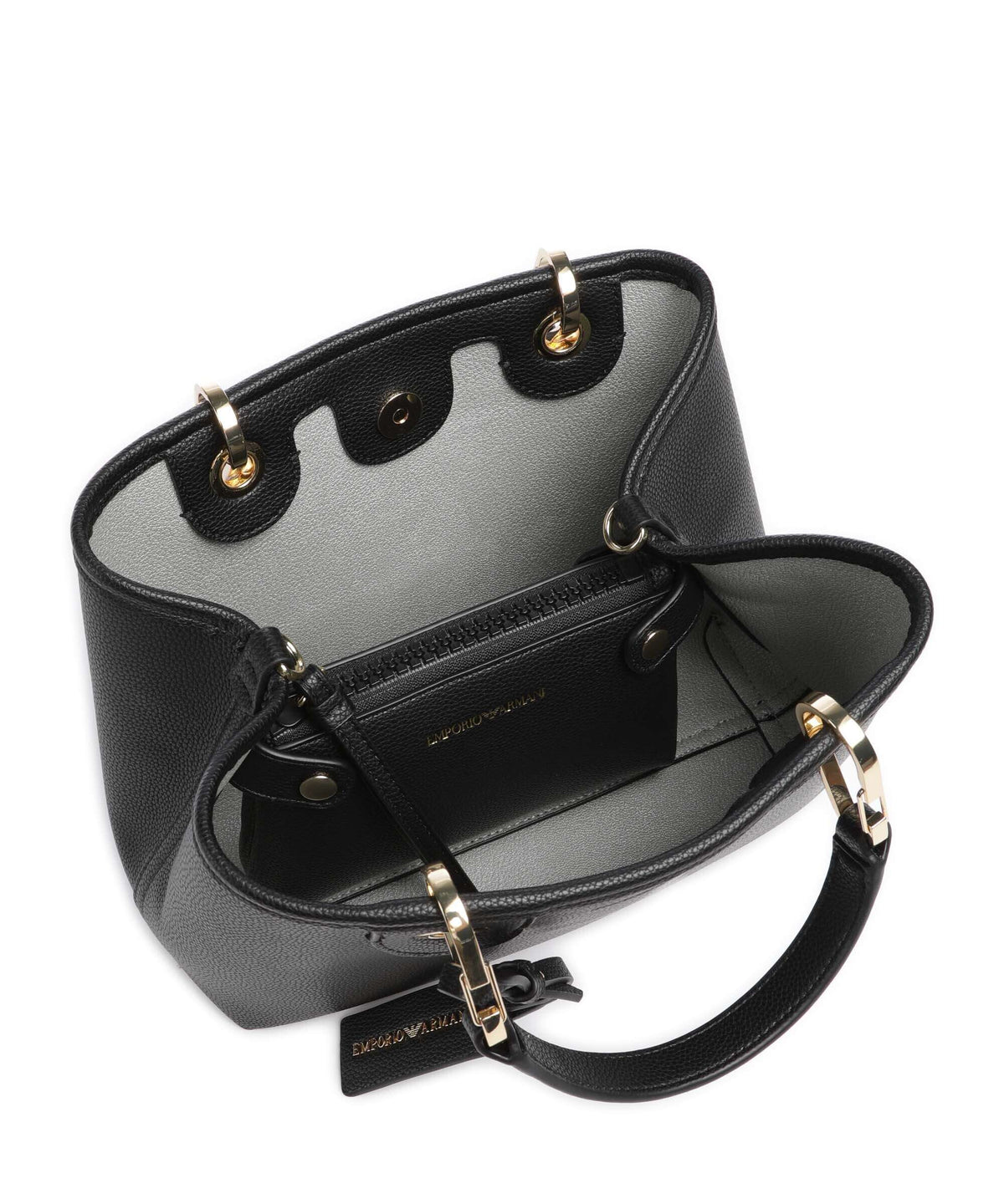 Emporio Armani Top Handle Bag – Black / Silver 7