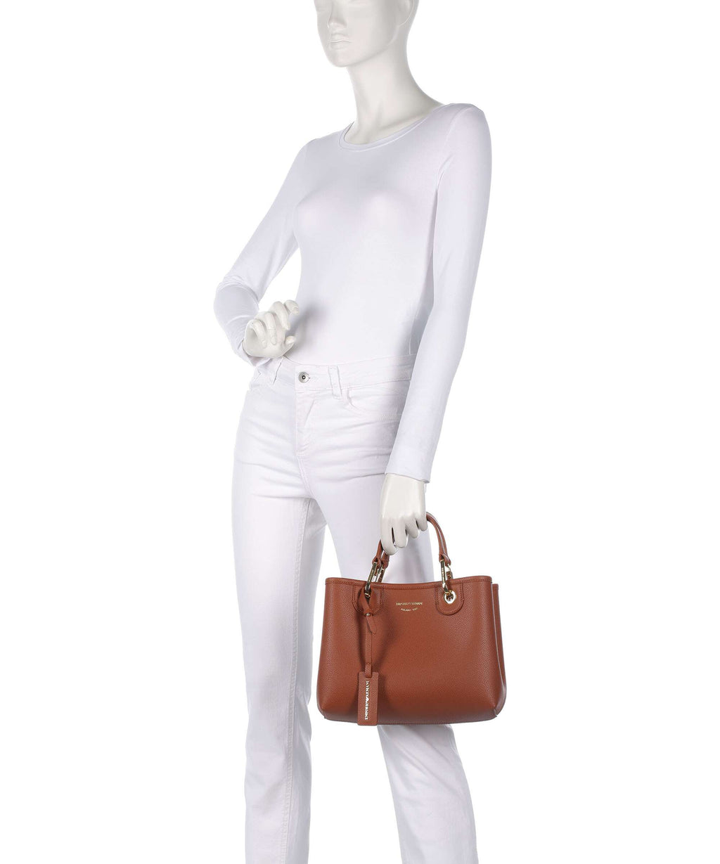 Emporio Armani S Top Handle Bag – Cuoio / Rosso