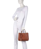 Emporio Armani S Top Handle Bag – Cuoio / Rosso