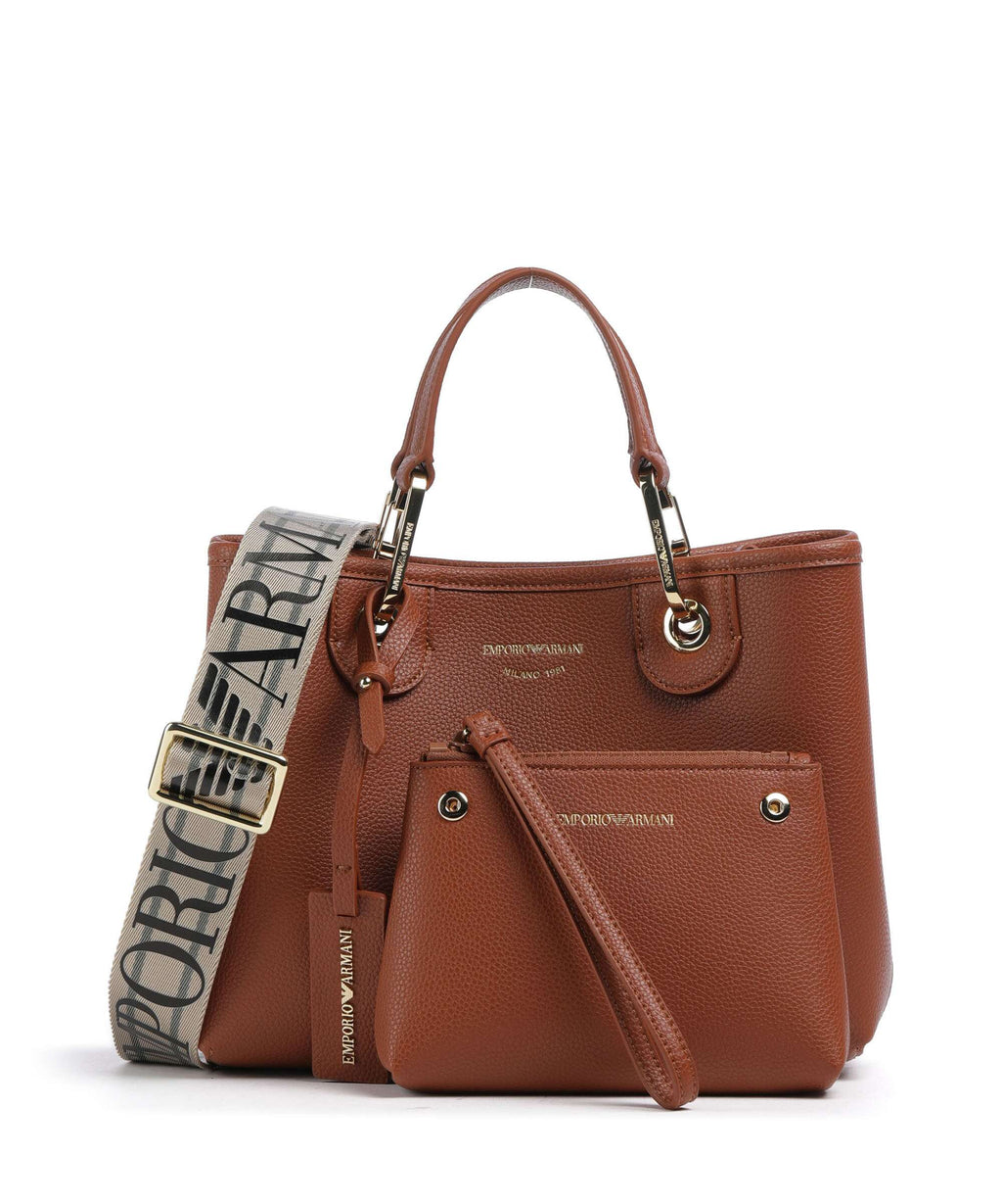 Emporio Armani S Top Handle Bag – Cuoio / Rosso