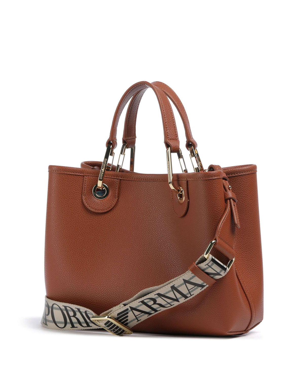 Emporio Armani S Top Handle Bag – Cuoio / Rosso