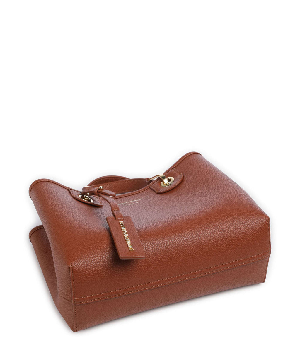 Emporio Armani S Top Handle Bag – Cuoio / Rosso
