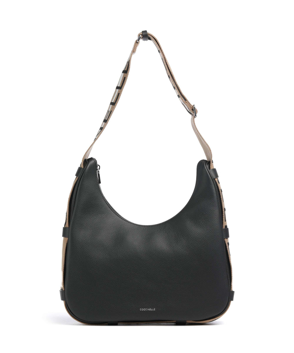 Coccinelle Shoulder Bag – Noir / Cognac 1