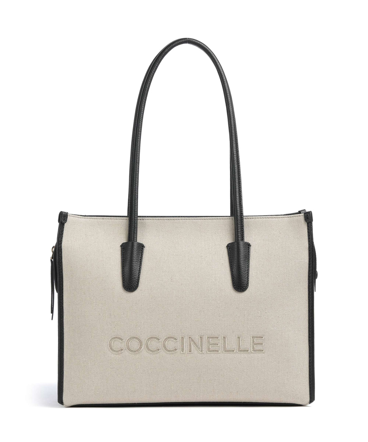 Coccinelle Tote Bag – Natural / Noir 1