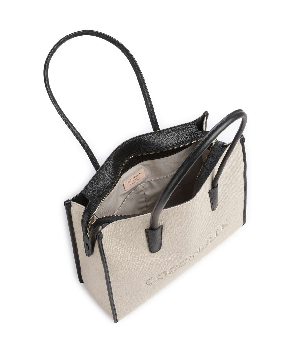Coccinelle Tote Bag – Natural / Noir 5