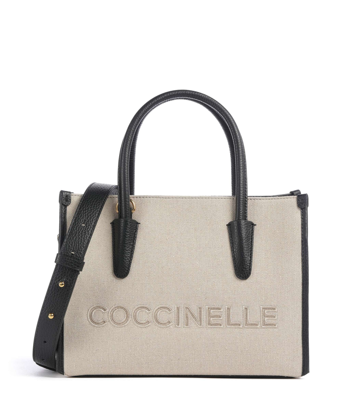 Coccinelle Top Handle Bag – Natural / Noir 1
