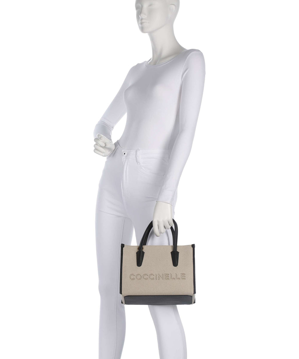 Coccinelle Top Handle Bag – Natural / Noir 3