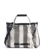 Karl Lagerfeld Top Handle Bag – Black Stripes 1