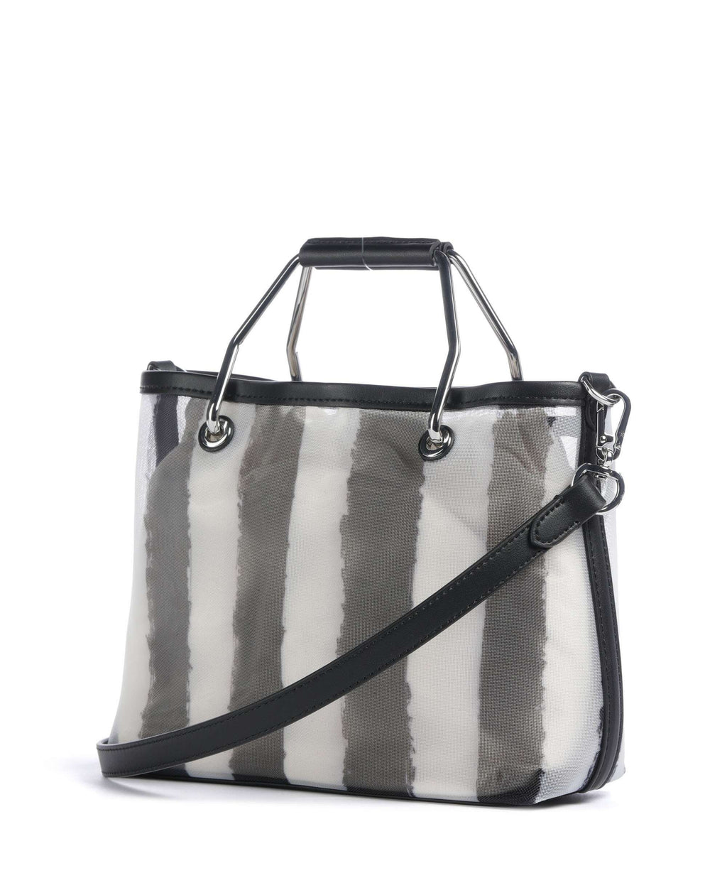 Karl Lagerfeld Top Handle Bag – Black Stripes 2