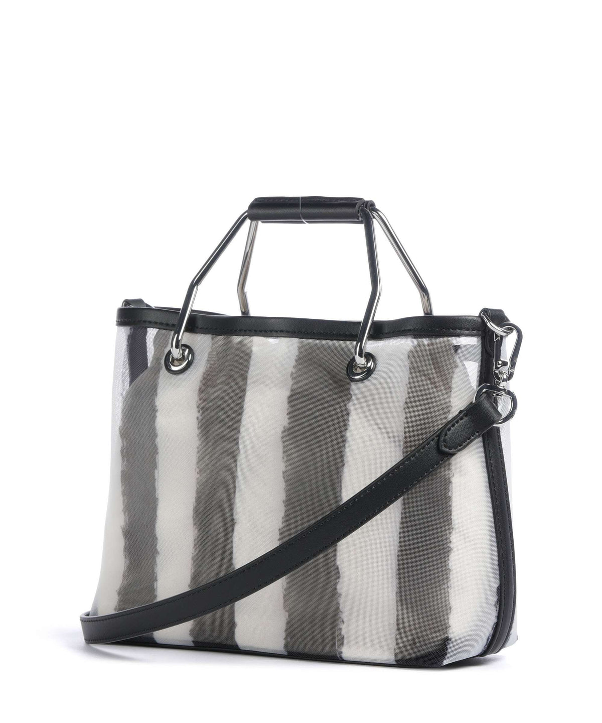 Karl Lagerfeld Top Handle Bag – Black Stripes 2