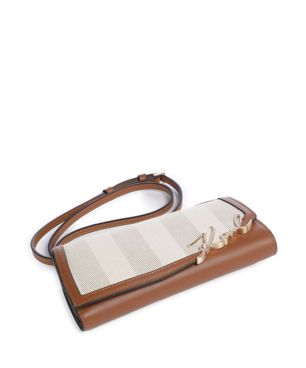 Karl Lagerfeld Crossbody Bag – Natural Canvas / Tan 4