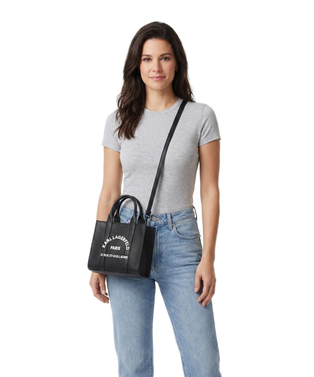 Karl Lagerfeld Top Handle Bag – White / Black 3