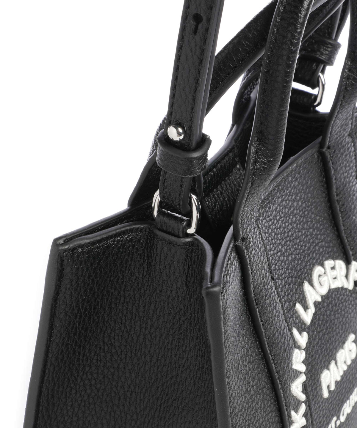Karl Lagerfeld Top Handle Bag – White / Black 4