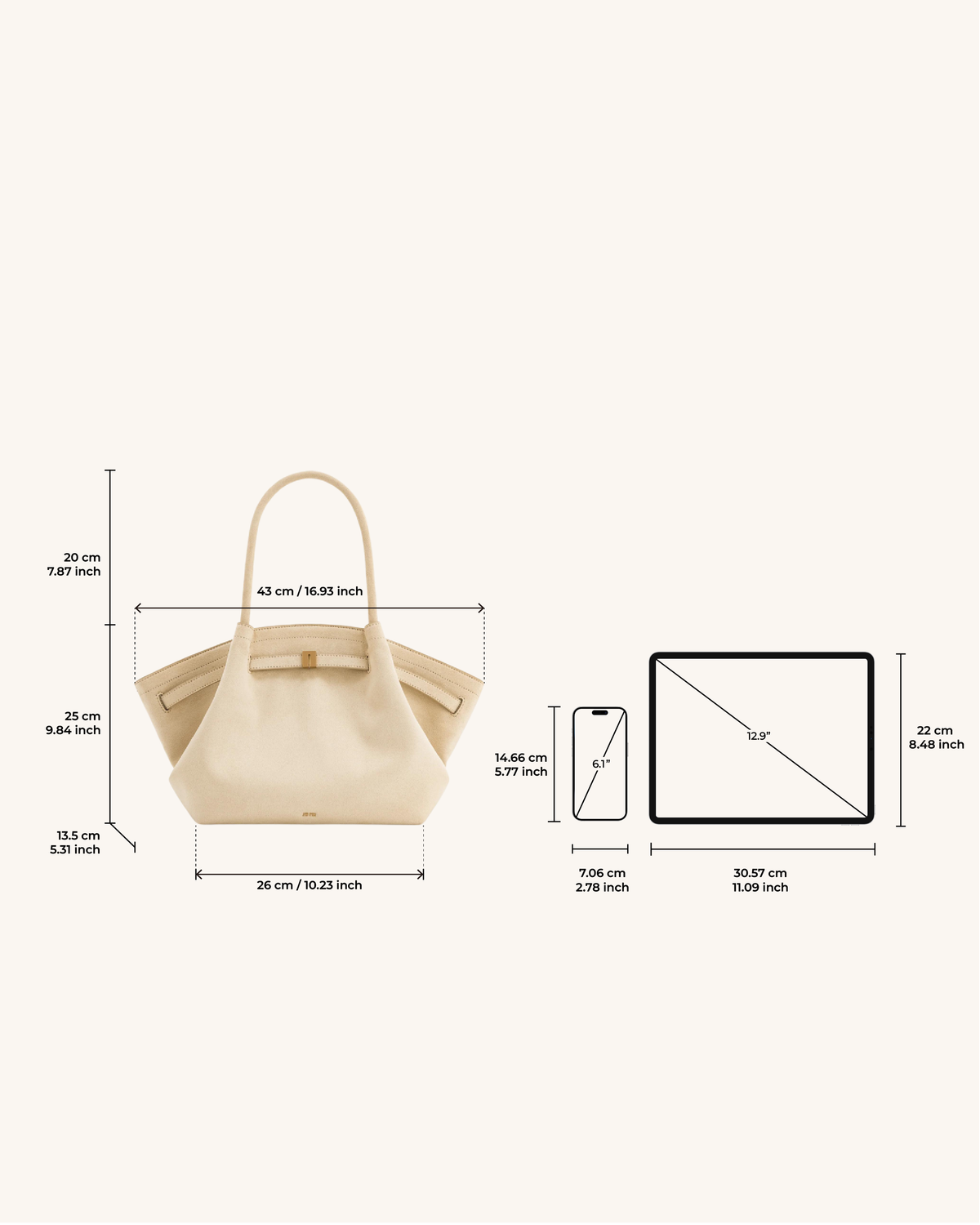 JW PEI Hana Medium Tote Bag – Off White