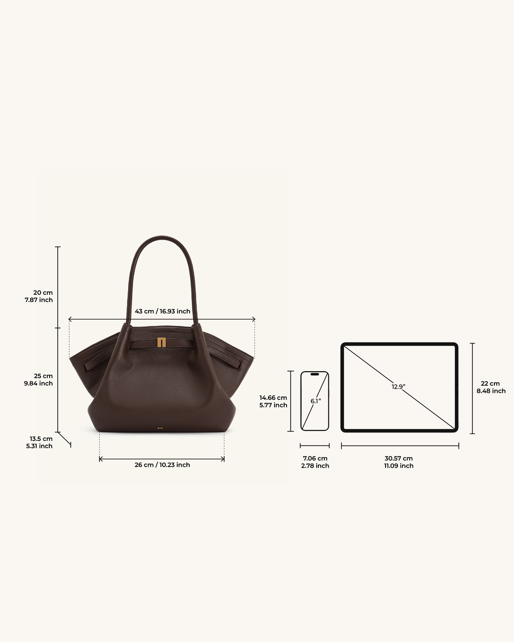 JW PEI Tote Bag – Dark Brown 7
