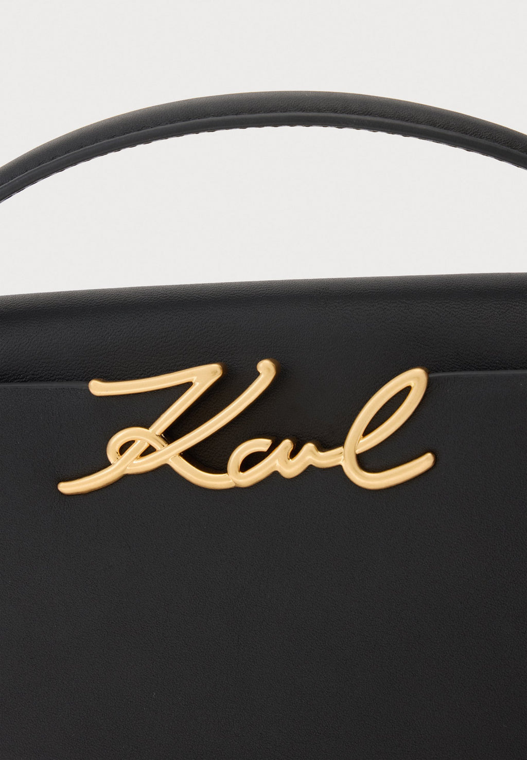 Karl Lagerfeld Top Handle Bag – Black / Gold-Coloured 4