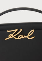 Karl Lagerfeld Top Handle Bag – Black / Gold-Coloured 4