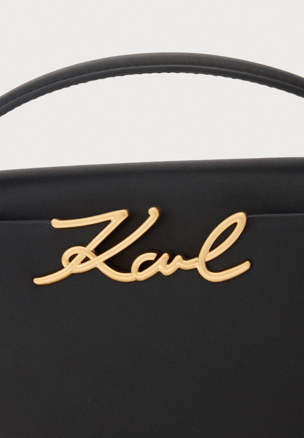 Karl Lagerfeld Top Handle Bag – Black / Gold-Coloured 4