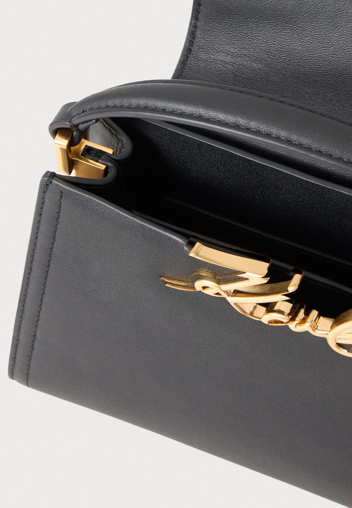 Karl Lagerfeld Top Handle Bag – Black / Gold-Coloured 3