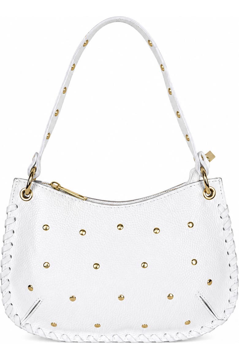 Persaman New York Elisabetta Studded Leather – White