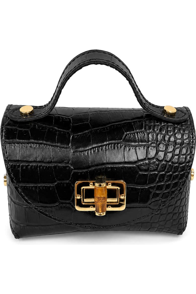 Persaman New York Livia Croc Embossed – Black