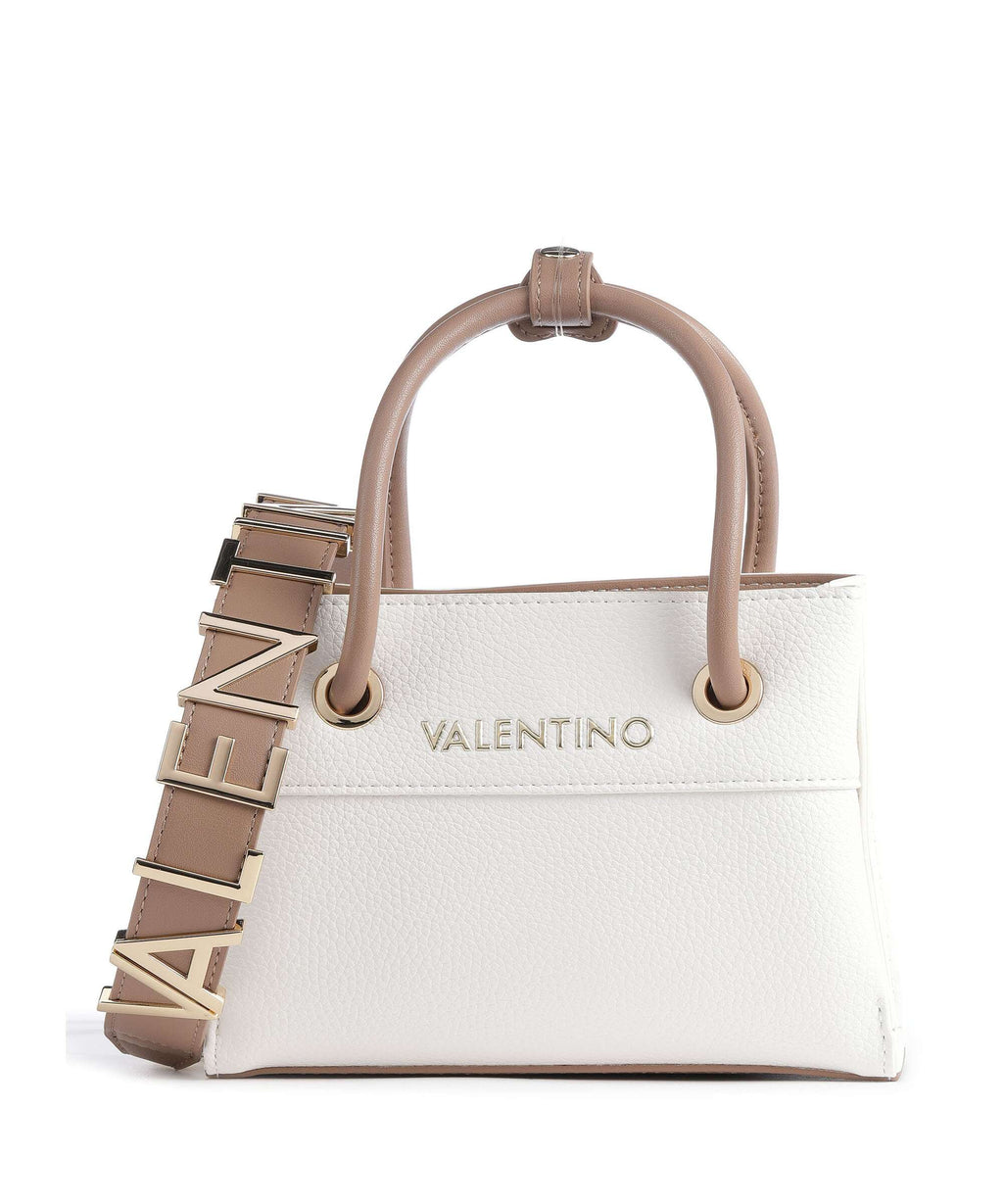 Valentino Bags Alexia Top Handle Bag – Bianco / Cuoio