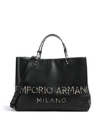 Emporio Armani M Top Handle Bag – Black / Cappuccino
