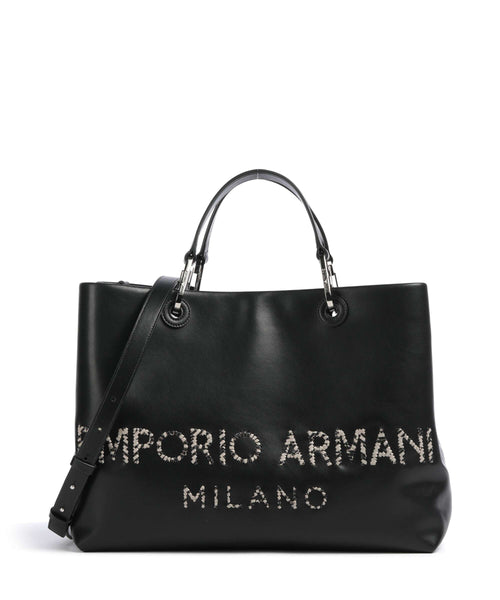 Emporio Armani M Top Handle Bag – Black / Cappuccino